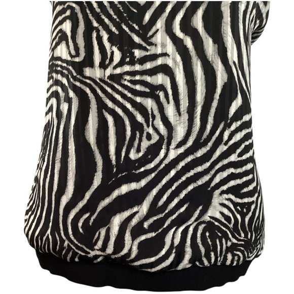 Jones New York Black and White Zebra Print Tank Top, Plus Size 3X - Picture 5 of 9